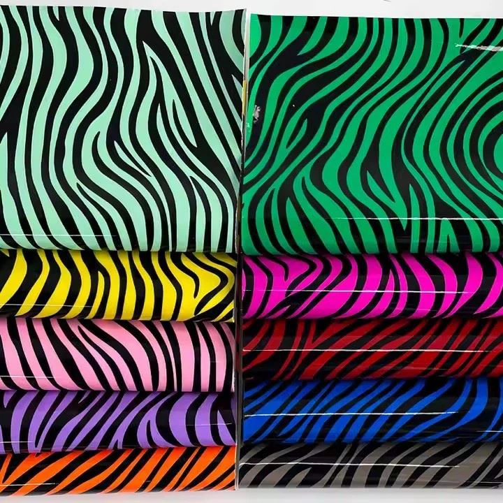 Abrasion-Resistant Synthetic Leather Zebra Pattern PU Leather For Bags Handcrafts