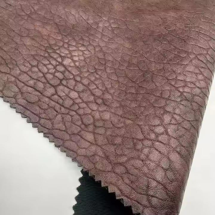 PU Leather Classic Pattern 2 Tones PU Leather Factory Direct Spot Fabric Three-dimensional Design