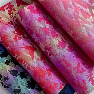 Моден печат изкуствена кожа цветна и птица шаблон синтетична кожа за чанта за коса