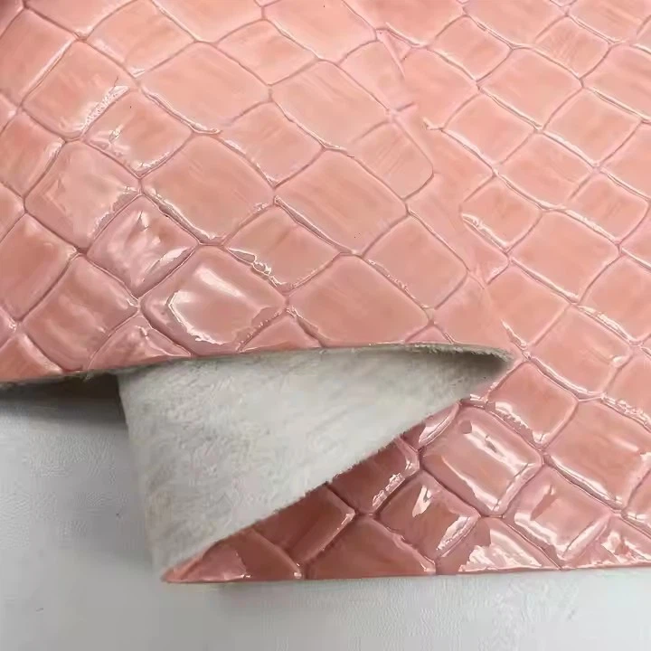 Waterproof Metallic PU Leather Holographic Fabric Layers Soft Synthetic Leather Material For Shoe Upper Sofa & Bag