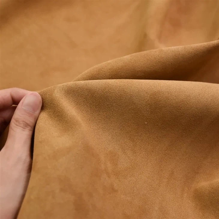 Wholesale Eco-friendly Genuine Cow Suede Leather Material Artificial PU Leather Flocked Recycled Leather Fabric For Shoe